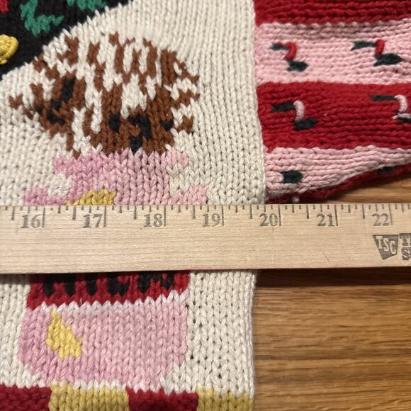 VTG Eagle Eye Americana Sweater Womens Large? Patriotic Flag Hand Knit Cardigan - Picture 6 of 11